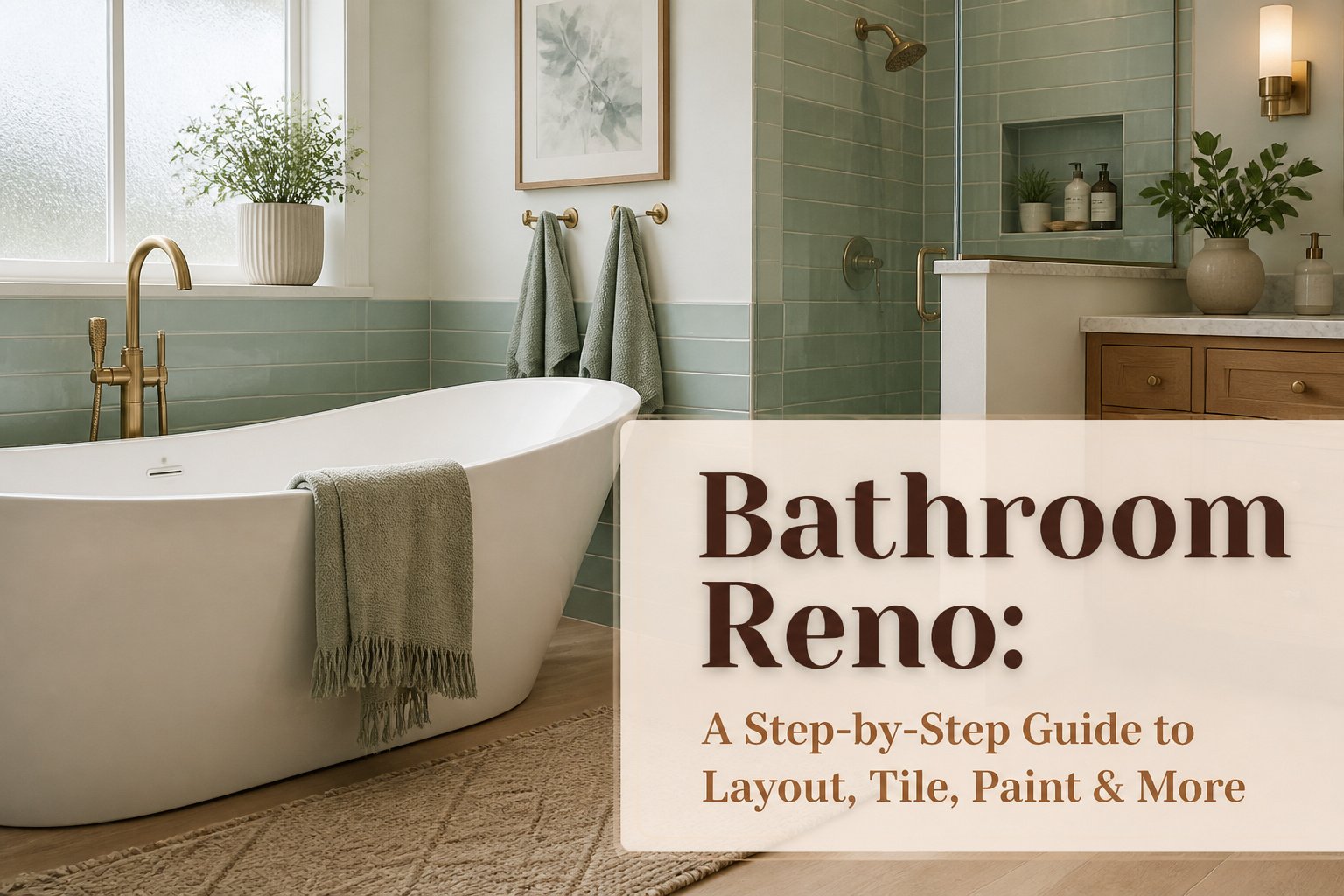 A renovated bathroom featuring modern fixtures and stylish design elements.